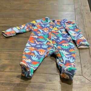 Old Navy Multicolor Dinosaur Print Kids Footie